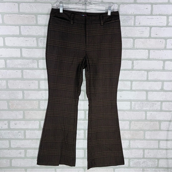Urban Outfitters Jamie Brown Plaid Flare Leg Trousers Size 10 - Picture 6 of 12